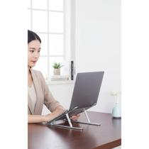 Suporte Notebook Ergonômico Ajustável Alumínio Prata Suporte Notebook Ergonômico Ajustável Alumínio Prata