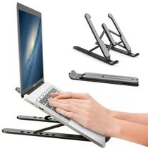 Suporte Notebook Ergonômico Ajustável, Dobravel, Plastico Resistente Altura Regulavel