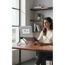 Suporte Notebook Ergonômico Ajustável Dobrável Preto