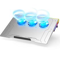 Suporte Notebook Gamer Alumínio 3 Coolers RGB Base Refrigerada