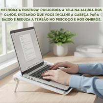 Suporte Notebook Laptop Para Mesa Dobrável Ajuste De Inclinação Ergonômico Conforto Postura Relaxa Ombros Coluna Reta Suporte Notebook Laptop Para Mesa Dobrável Ajuste De Inclinação Ergonômico Conforto Postura Relaxa Ombros Coluna Reta