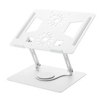 Suporte Notebook Metal Aluminio Ajustável Ergonômico Base Giratória 360 Giratorio Nf