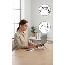 Suporte Notebook/Tablet Ergonômico Aço Dobrável Preto Suporte Notebook/Tablet Ergonômico Aço Dobrável Preto