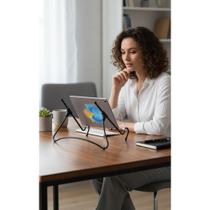 Suporte Notebook Tablet Ergonômico Ajustável Preto Suporte Notebook Tablet Ergonômico Ajustável Preto