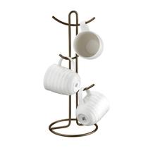 Suporte Organizador 6 Canecas Porta Xícaras Bancada Cozinha Cor Café - 1126CF Future Suporte Organizador 6 Canecas Porta Xícaras Bancada Cozinha Cor Café - 1126CF Future
