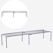 Suporte Organizador Aramado Extensível Prateleira Multiuso 2 em 1 Suporte Organizador Aramado Extensível Prateleira Multiuso 2 em 1