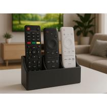 Suporte Organizador Controle Remoto de TV Porta Controles Universal Mesa e Rack