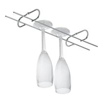 Suporte Organizador De Armário Porta Taças De Vinho Cromado 350mm - PTR350 Suporte Organizador De Armário Porta Taças De Vinho Cromado 350mm - PTR350