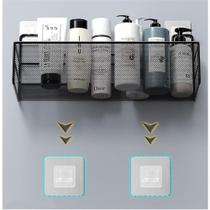 Suporte Organizador de canto Prateleira de banheiro shampoo suporte adesivo para parede para cozinha - Sem