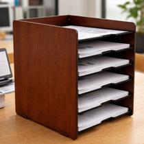 Suporte Organizador de Papel e Folha A4 para Escritório e Home Office MDF