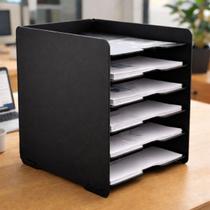 Suporte Organizador de Papel e Folha A4 para Escritório e Home Office MDF - Universo do MDF