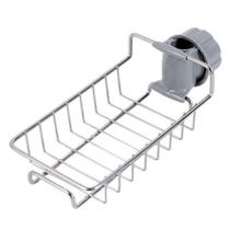 Suporte organizador de pia inox escorredor para torneira multiuso porta detergente esponja Suporte organizador de pia inox escorredor para torneira multiuso porta detergente esponja