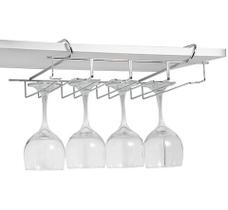 Suporte organizador de taças suspenso encaixe cromado - Passerini Suporte organizador de taças suspenso encaixe cromado - Passerini