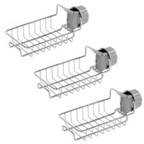 Suporte Organizador de Torneira Aço Inox para Cozinha Banheiro Lavanderia Sabonete Detergente Esponj