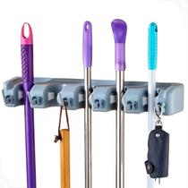 Suporte Organizador de Vassoura 2 em 1 Multiuso Parede Organizador Ferramentas 5 Suportes e ganchos Suporte Organizador de Vassoura 2 em 1 Multiuso Parede Organizador Ferramentas 5 Suportes e ganchos