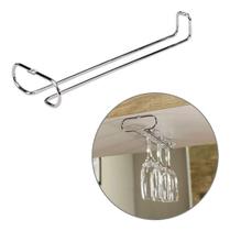 Suporte Organizador Em Aço Cromado P/ Pendurar 3 Taças 28cm - NIQUELART Suporte Organizador Em Aço Cromado P/ Pendurar 3 Taças 28cm - NIQUELART