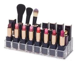 Suporte Organizador Em Acrílico P/ 24 Batons Cosmetico Batom