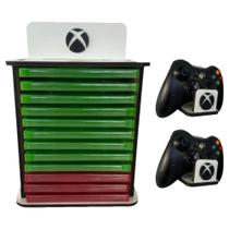 Suporte Organizador Games Xbox 12 Jogos 2 Porta Controle - avui.ideias