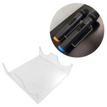 Suporte Organizador Microfones Acrílico Para Mesa Estante Prateleira Suporte Organizador Microfones Acrílico Para Mesa Estante Prateleira