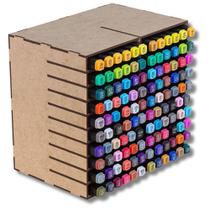 Suporte Organizador P/ Caneta Touch Marcadores Caixa Organizadora Nicho Em MDF 120 Cores - Ana Decorações