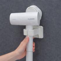 Suporte Organizador Para Secador De Cabelo Parede Lisa Fixação Ventosa Giro 360 Multiuso