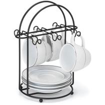 Suporte Organizador Para Xícaras De Café Pires Black Cor Preto Suporte Organizador Para Xícaras De Café Pires Black Cor Preto