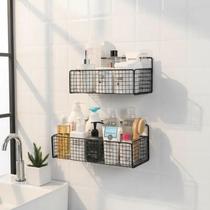 Suporte Organizador Parede Adesivo Cesto Porta Shampoo Sabonete Banheiro