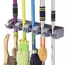 Suporte Organizador Parede Multiuso Vassoura Rodo 5 Posições
