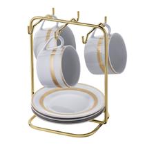 Suporte Organizador Pires Xícaras Bancada Cozinha Dourado Grande - 1125DD Future