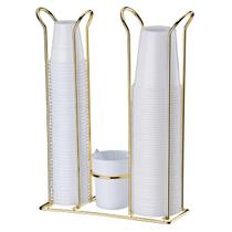 Suporte Organizador Porta Copos Descartáveis 50/80/200ml Mexedor Café Dourado - 1153DD Future