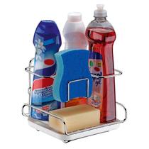 Suporte Organizador Porta Detergente Sabão Esponja De Parede Com Bandeja Cozinha Cromado - 1071 Future Suporte Organizador Porta Detergente Sabão Esponja De Parede Com Bandeja Cozinha Cromado - 1071 Future