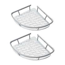 Suporte Organizador Shampoo JoCenter Banheiro Prata 2un