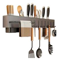 Suporte Organizador Utensílios Cozinha Parede 8 Ganchos Inox Suporte Organizador Utensílios Cozinha Parede 8 Ganchos Inox