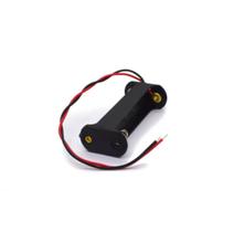 Suporte P/ 2 Pilhas AA Plástico Pt Fios Conector KIT 10 PÇS