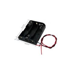 Suporte p/ 3 pilhas aa peq. canoa preto Suporte p/ 3 pilhas aa peq. canoa preto