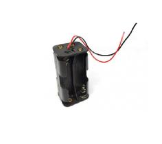 Suporte p/ 4 pilhas aa peq. 2 lados - preto Suporte p/ 4 pilhas aa peq. 2 lados - preto