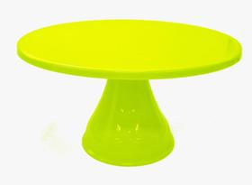 Suporte p/ bolo peq. liso alto 28x19 cm cx.c/6 - amarelo neon - Lsc Toys