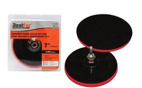 SUPORTE P/DISCO DE LIXA C/tiras autocolantes E ADAPTOR 7POL 180MM/M14 BESTFER