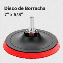 Suporte P/ Lixa e Boina 7x5/8 Disco De Borracha Furadeira Lixadeira Politriz Esmerilhadeira
