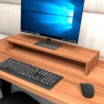 Suporte p/ Monitor MDF Mesa de Escritório 70cm x 20cm NG F5