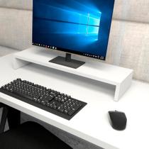 Suporte p/ Monitor MDF Mesa Escritório 70cm x 20cm Branco F5
