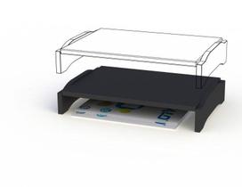 Suporte P/Monitor Simples Em Mdf Preto Stalo 8553