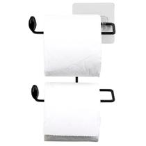 Suporte P/ Papel Higiênico Duplo De Parede C/ Fixação Adesiva Alta Resistência P/ Banheiro Lavabo Organizador