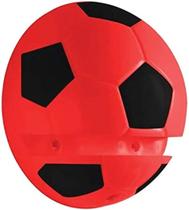Suporte p/Prateleira Bola de Futebol vermelho/pReto (kids) - Prat-K PRAT-K