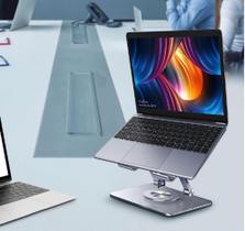 Suporte p Tablet Notebook Aluminio Giratório compacto Suporte p Tablet Notebook Aluminio Giratório compacto