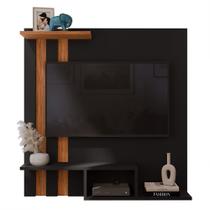 Suporte Painel Para Tv Quarto Sala Até 32 PolegadasFlat light smart Freijó / Preto