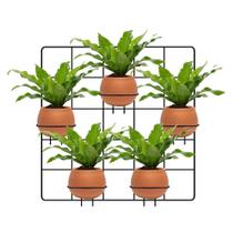 Suporte Painel Para Vasos e Plantas Parede Aramado com Treliça Pendurar Planta 40 x 40 cm