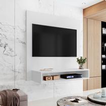 Suporte Painel Tv Milão Quarto Sala Painel Prateleira Até 32 Polegadas Branco Suporte Painel Tv Milão Quarto Sala Painel Prateleira Até 32 Polegadas Branco
