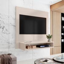 Suporte Painel Tv Milão Quarto Sala Painel Prateleira Até 32 Polegadas off white