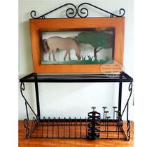 Suporte Paneleiro Artesanal Cavalo 60cm Sudeste Rústico